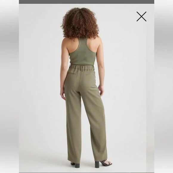Quince Olive Green Women's Trousers - Picture 2 of 8